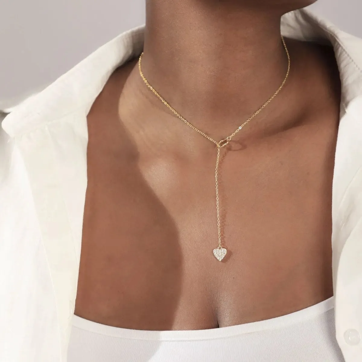 Kyerlyn Gold Y-Shaped Dainty Necklaces