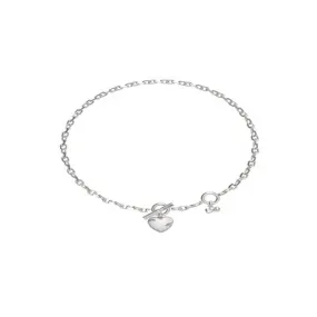 Ladies 18''T-Bar Crystal Hearts Chain Necklace UBN04494RH