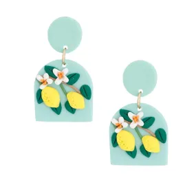 Lemon Drop Earrings Showcase Lemons blossoms Suspended From Stem