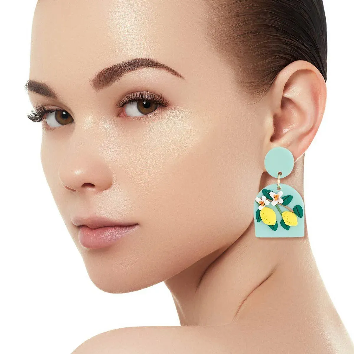 Lemon Drop Earrings Showcase Lemons blossoms Suspended From Stem