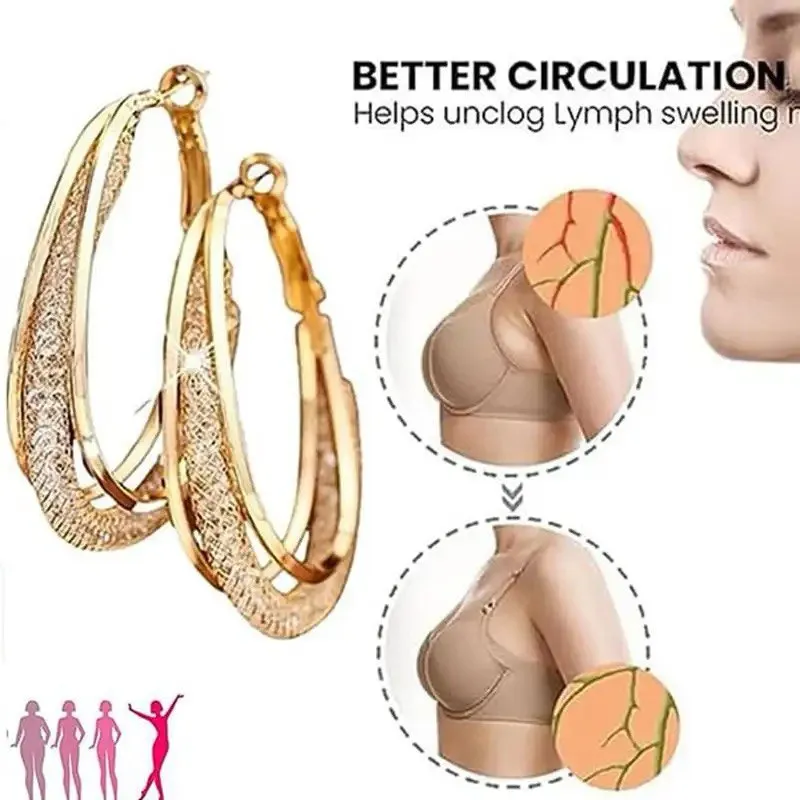 Lymphatic Drainage Weight Loss Hoop Earrings