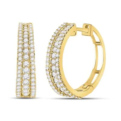 Medium Hoop Diamond Earrings