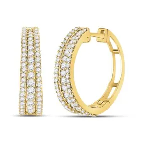 Medium Hoop Diamond Earrings