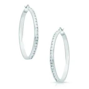 Montana Silversmiths Star Light Lined Hoop Earrings