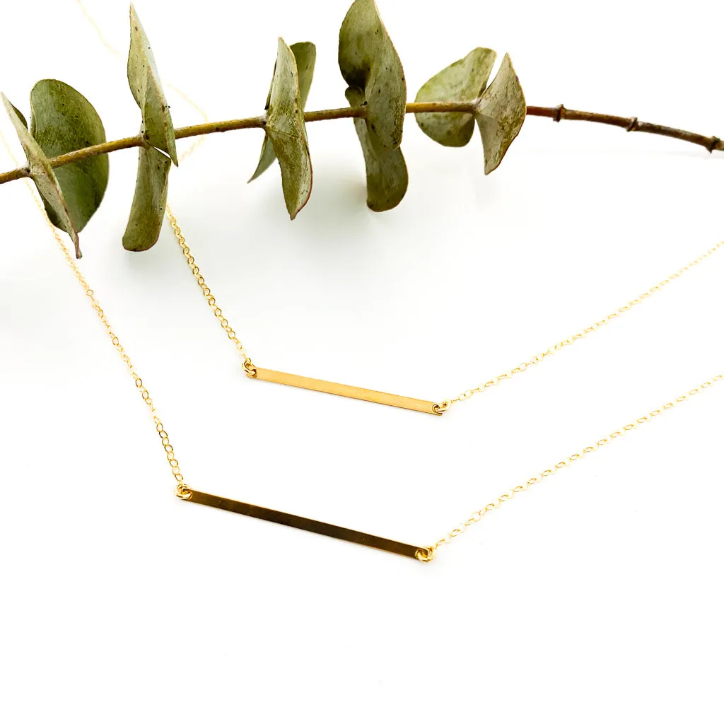 Nadia Thin Long Bar Necklace