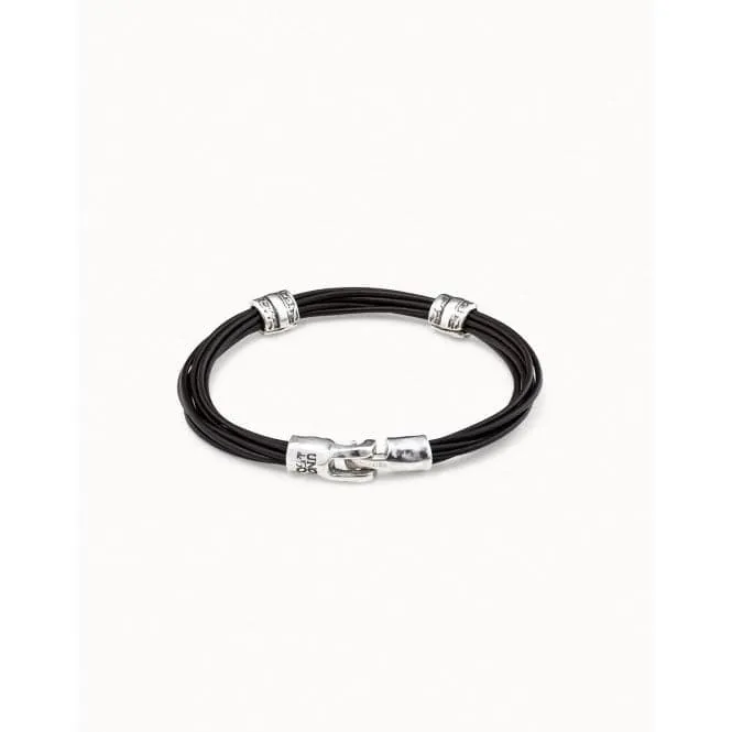 Nemo Silver Leather Bracelet