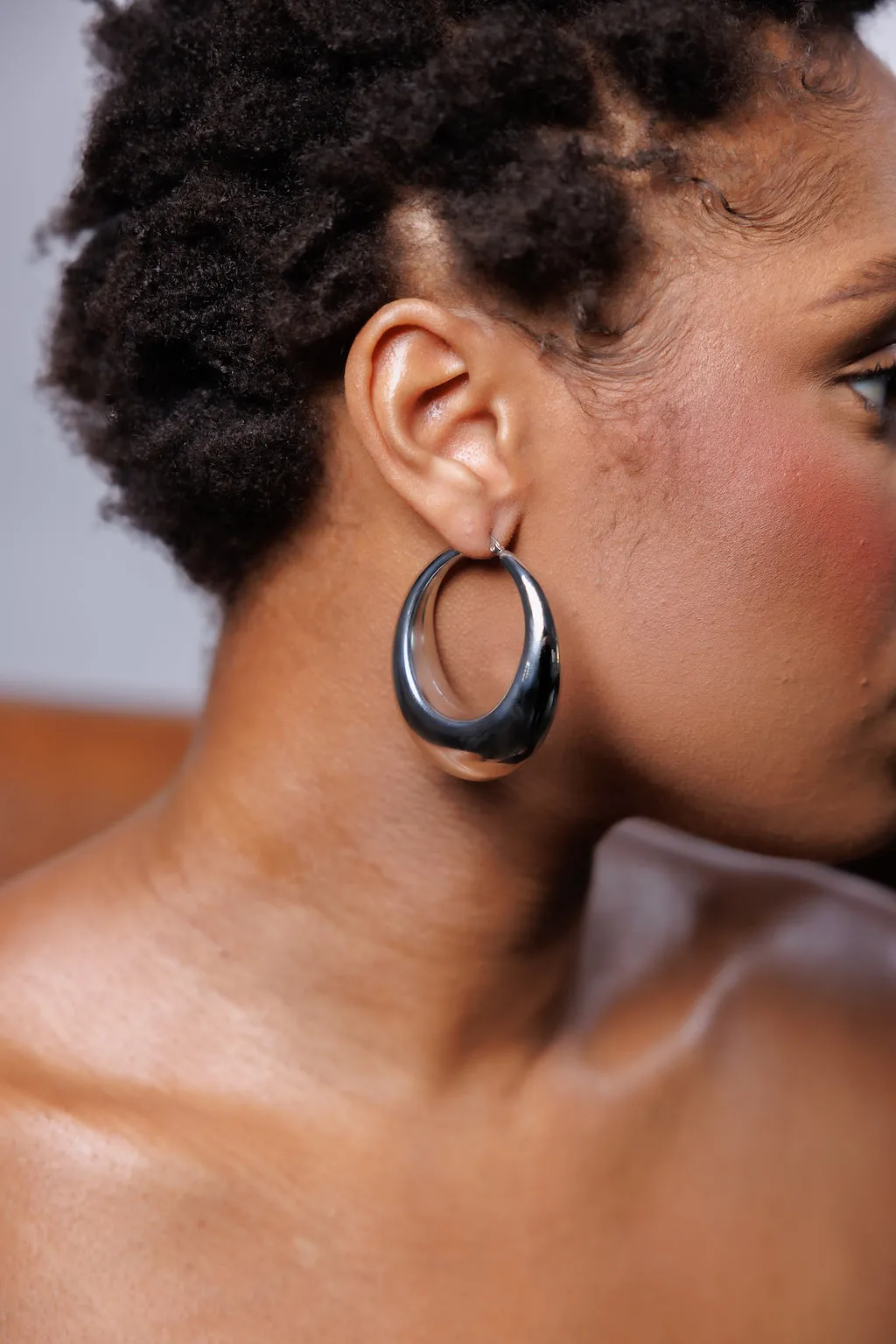 Oversized Drop Hoop Earrings