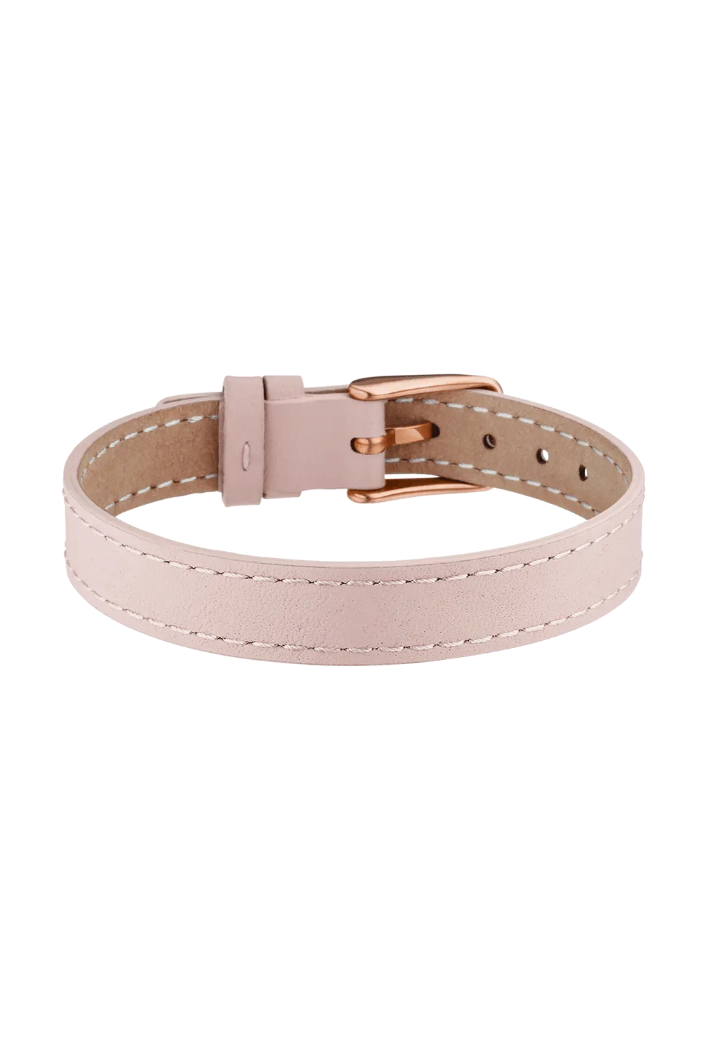 Pink Leather Strap Rose Gold