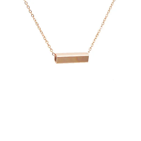 "Prism" Rectangle Bar Pendant Necklace