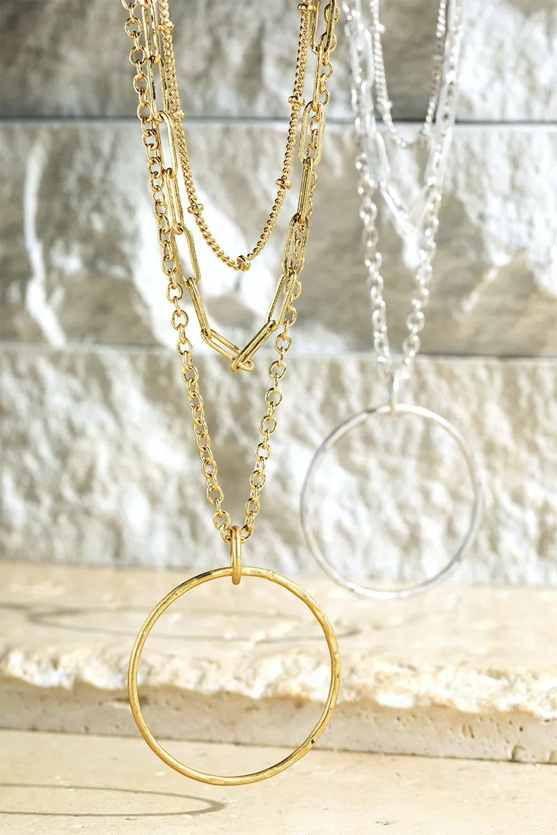 Ring of Gold Layered Necklaces