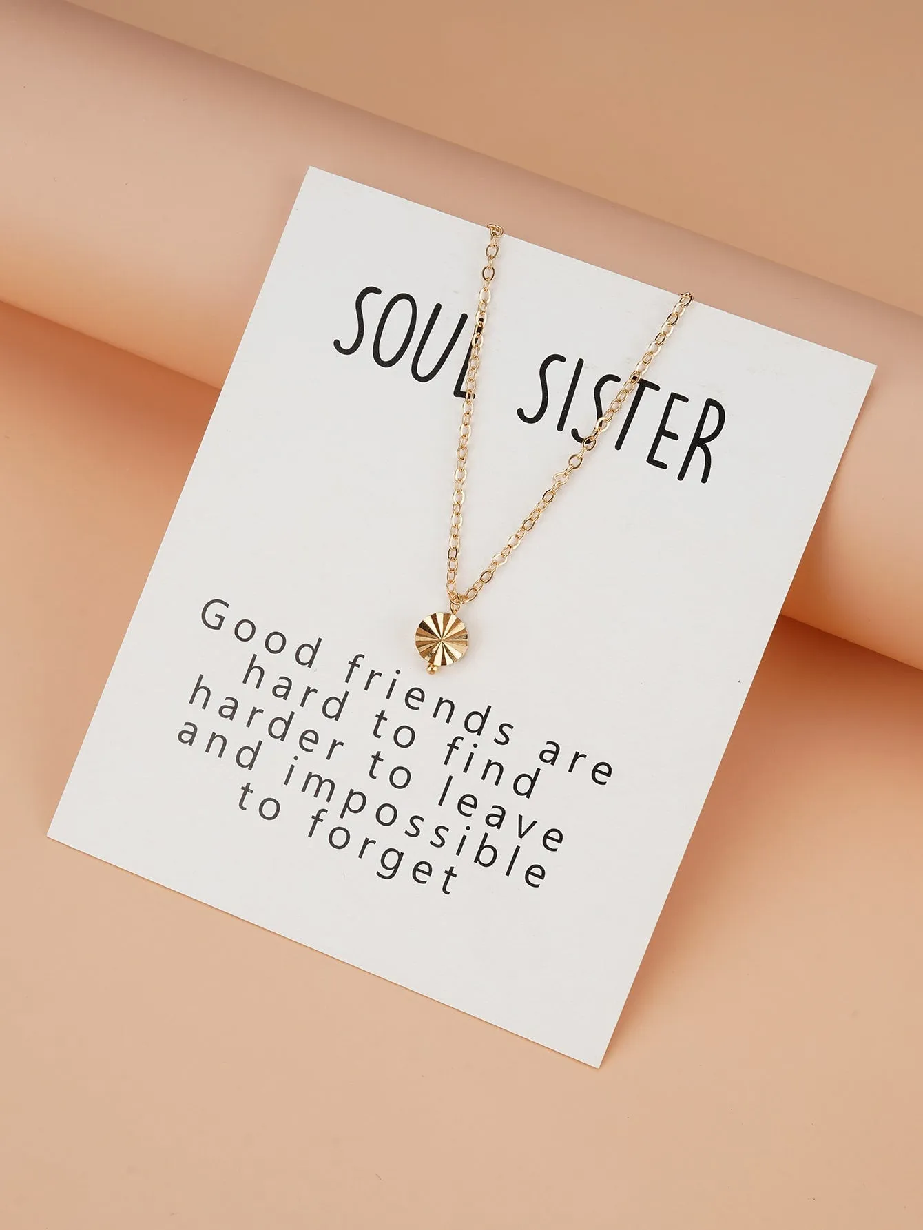 Round Charm Necklace Jewelry for Women Gift for Friend Necklace Accessories