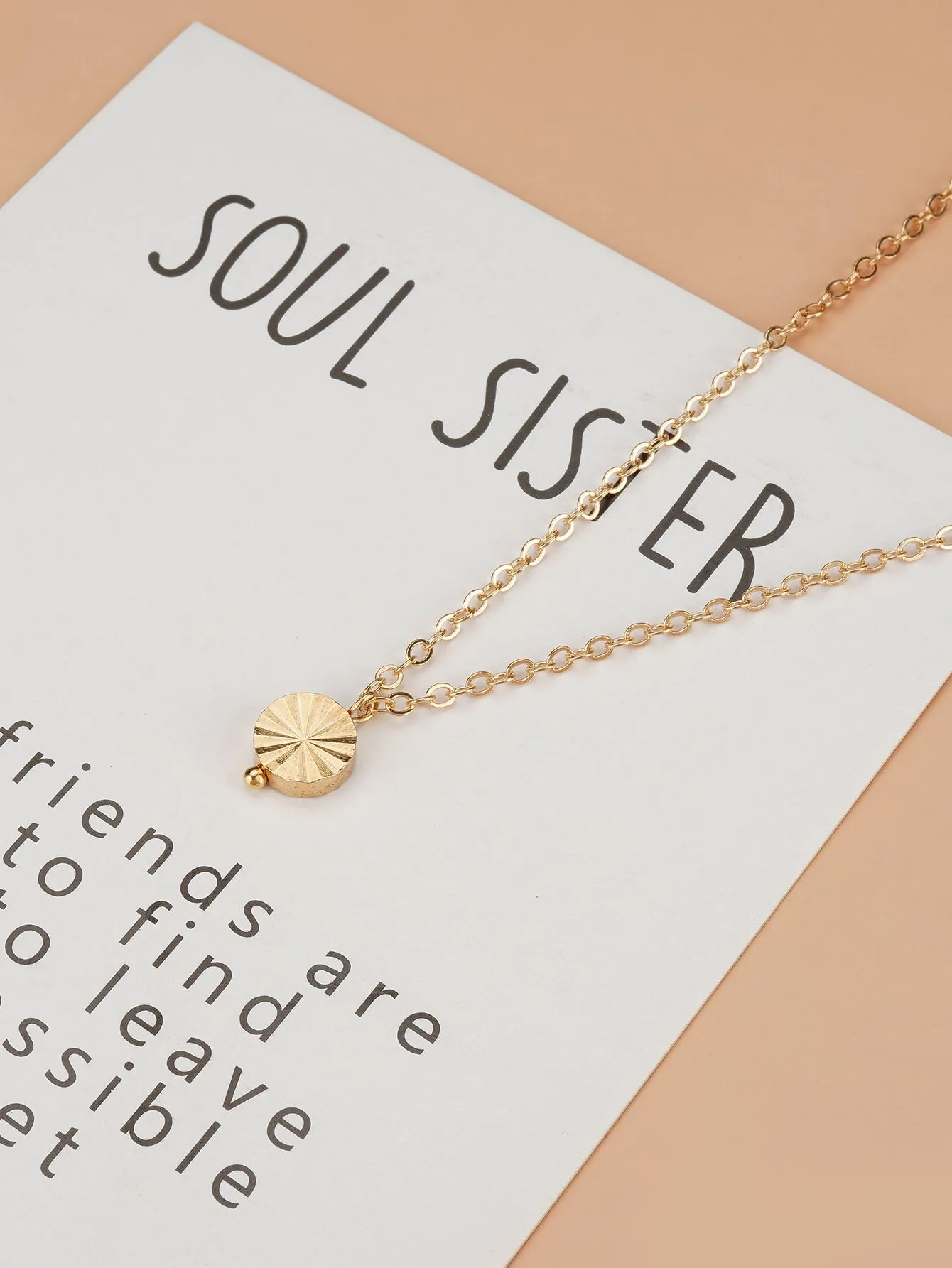 Round Charm Necklace Jewelry for Women Gift for Friend Necklace Accessories