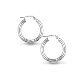 Small Sterling Silver Hoop Earrings for Women and Girls 3mmx20mm