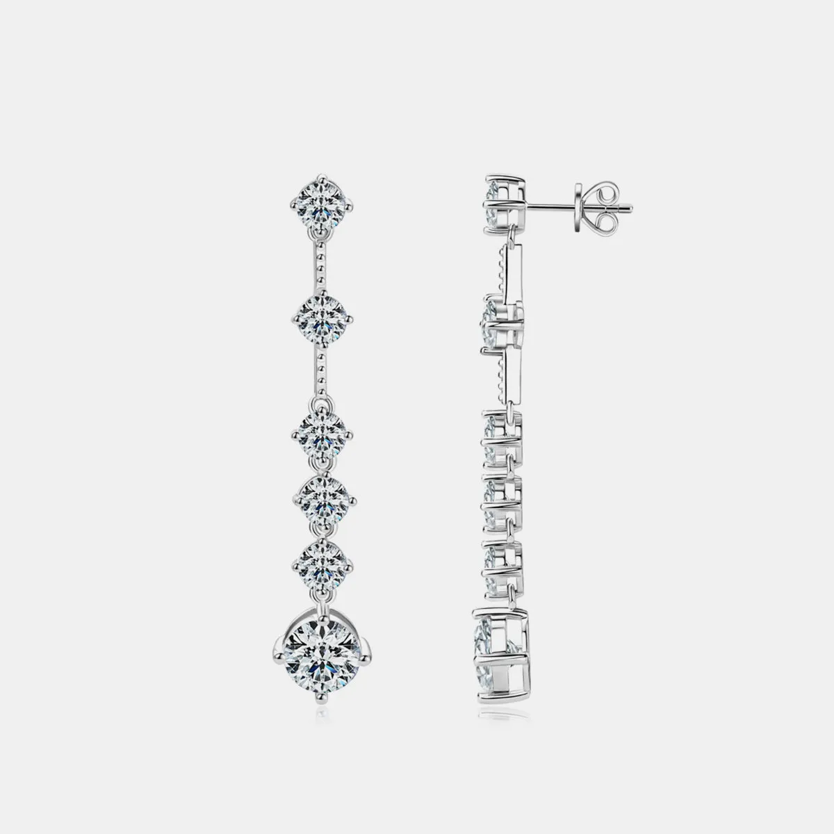 Sparkling Moissanite Drop Earrings