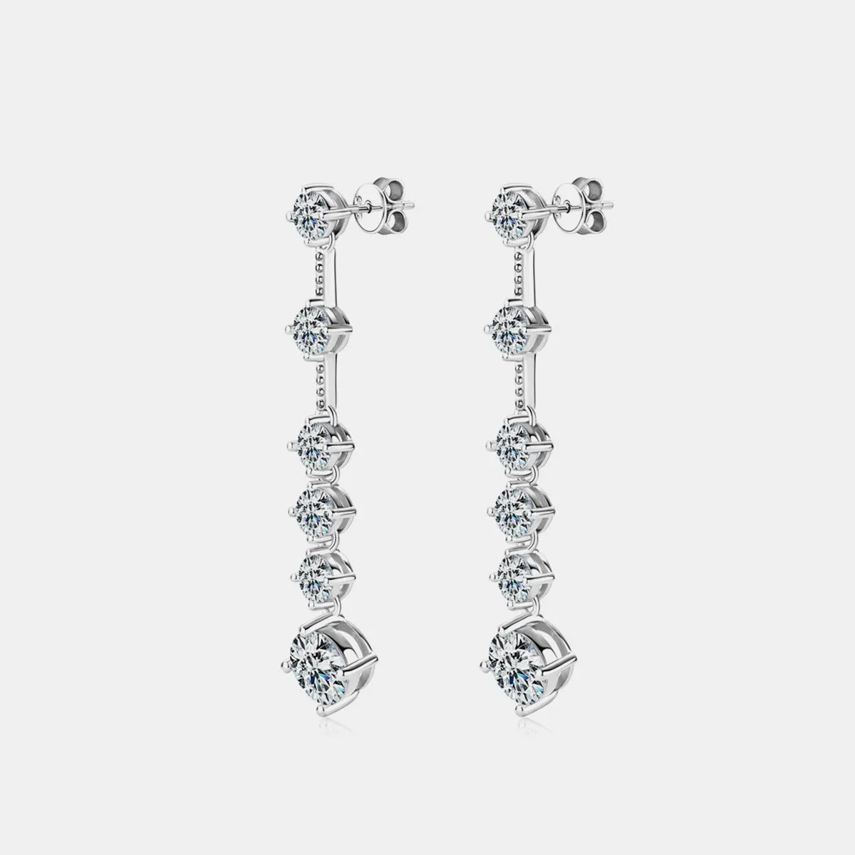 Sparkling Moissanite Drop Earrings