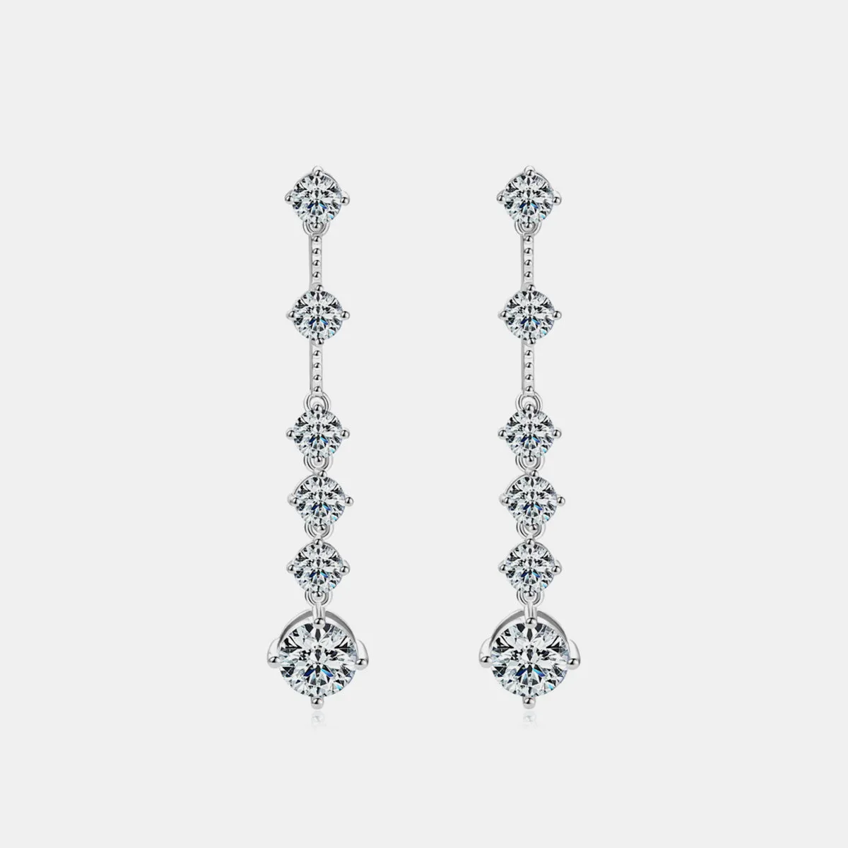 Sparkling Moissanite Drop Earrings