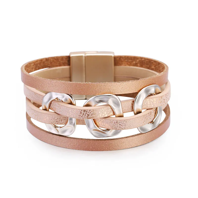 Stylish Multilayer Leather Bracelet