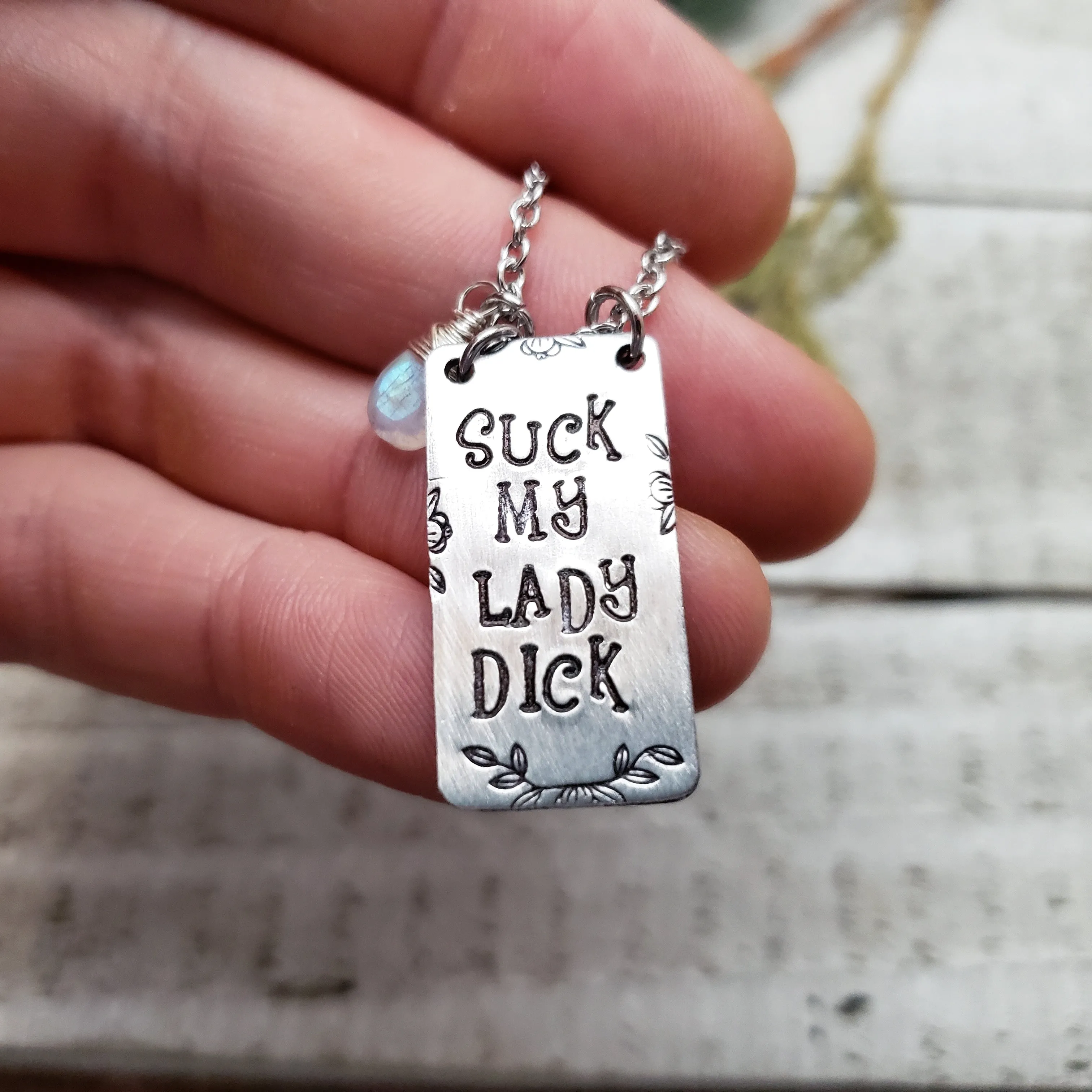 Suck my lady dick necklace