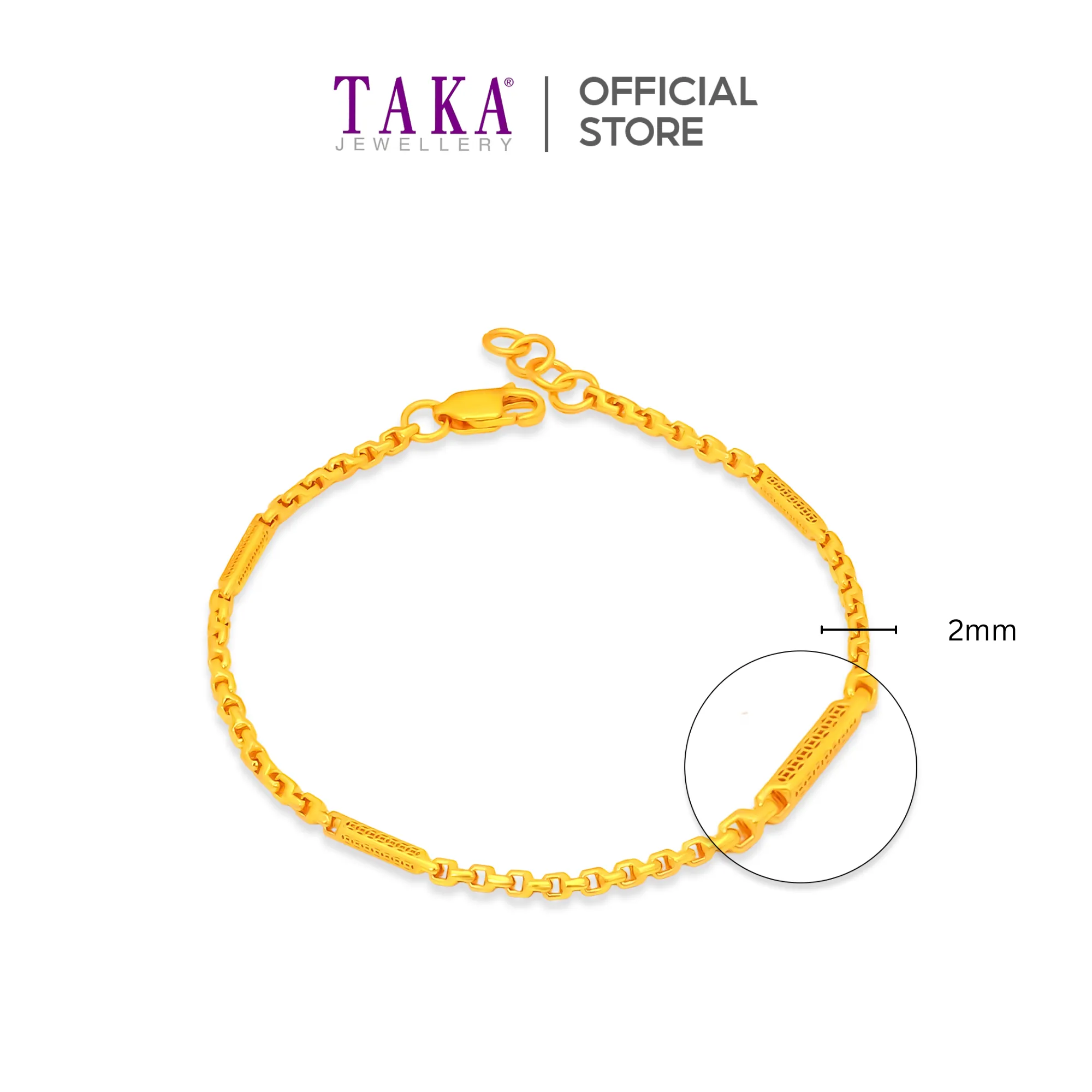 TAKA Jewellery 916 Gold Bracelet