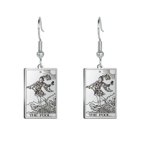 Tarot Card Hook Earrings KESLEY Unisex Psychic Jewelry Gifts