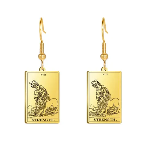 Tarot Card Hook Earrings KESLEY Unisex Psychic Jewelry Gifts