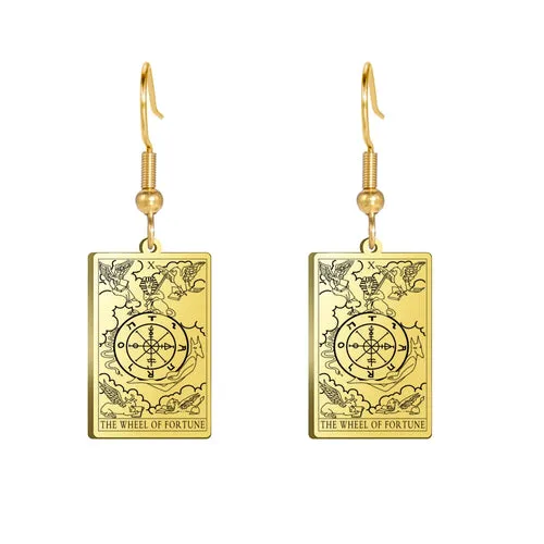 Tarot Card Hook Earrings KESLEY Unisex Psychic Jewelry Gifts