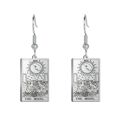 Tarot Card Hook Earrings KESLEY Unisex Psychic Jewelry Gifts