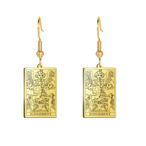 Tarot Card Hook Earrings KESLEY Unisex Psychic Jewelry Gifts