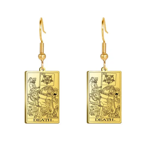 Tarot Card Hook Earrings KESLEY Unisex Psychic Jewelry Gifts