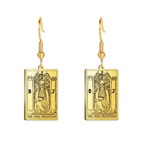 Tarot Card Hook Earrings KESLEY Unisex Psychic Jewelry Gifts