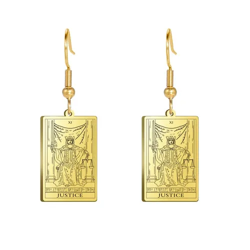 Tarot Card Hook Earrings KESLEY Unisex Psychic Jewelry Gifts