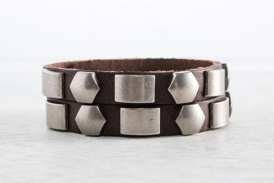 The Studded Leather Bracelet Collection