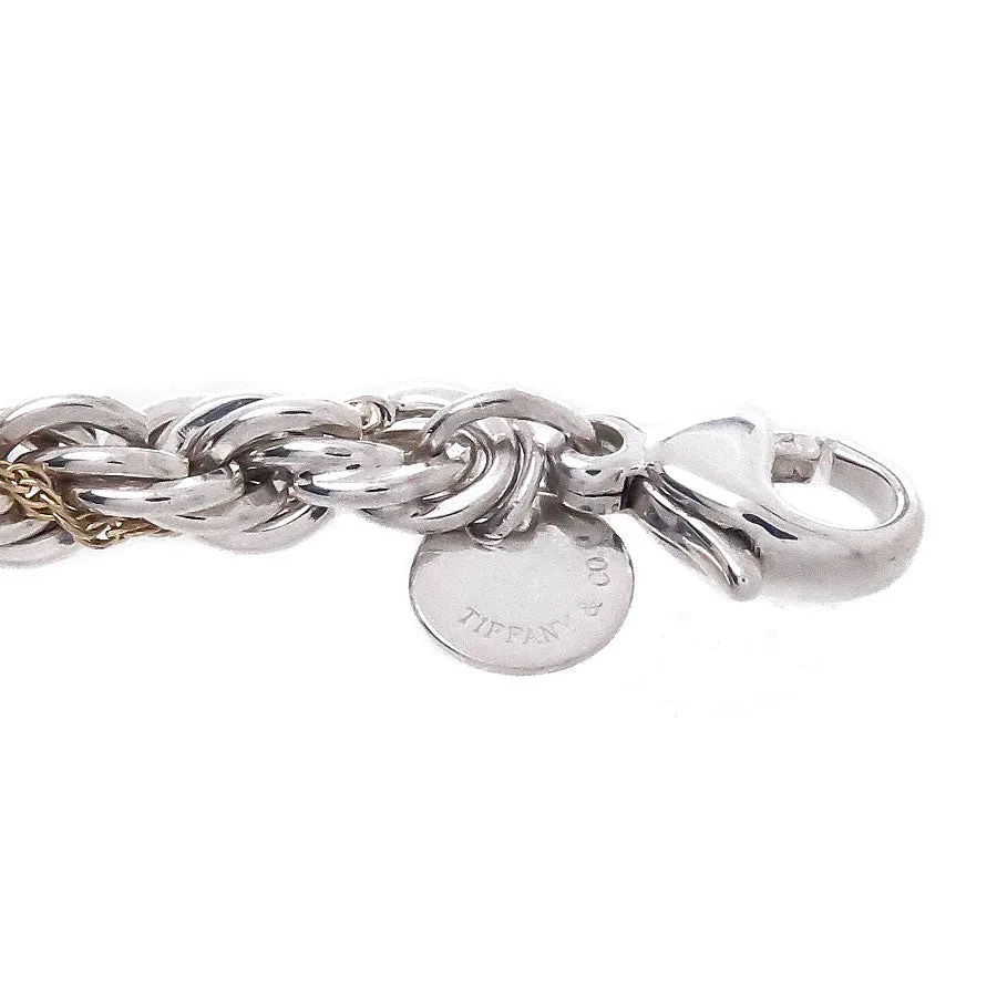 Tiffany & Co. Silver & 18kt Gold Rope Bracelet