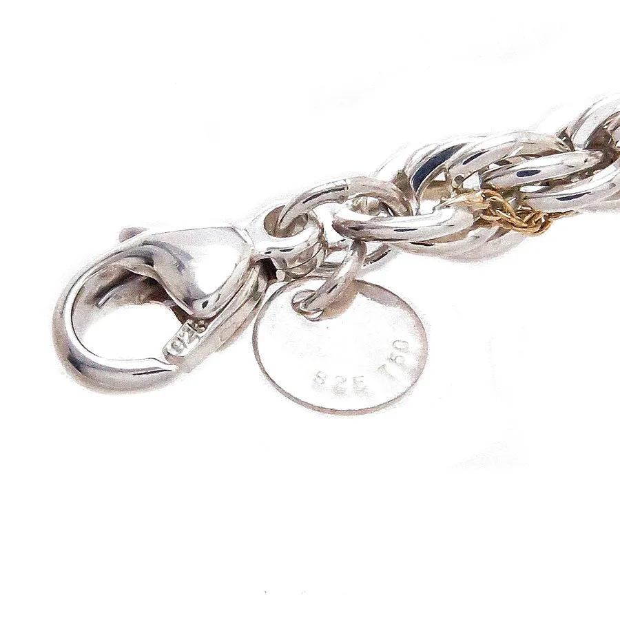 Tiffany & Co. Silver & 18kt Gold Rope Bracelet