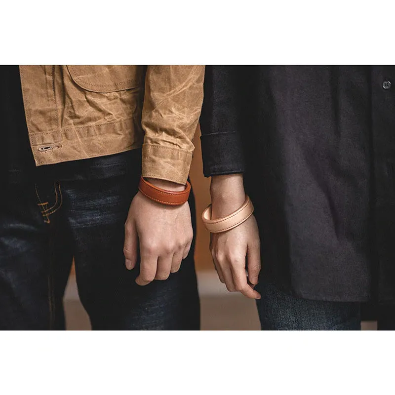 Vintage Vegetable Tanned Leather Bracelet