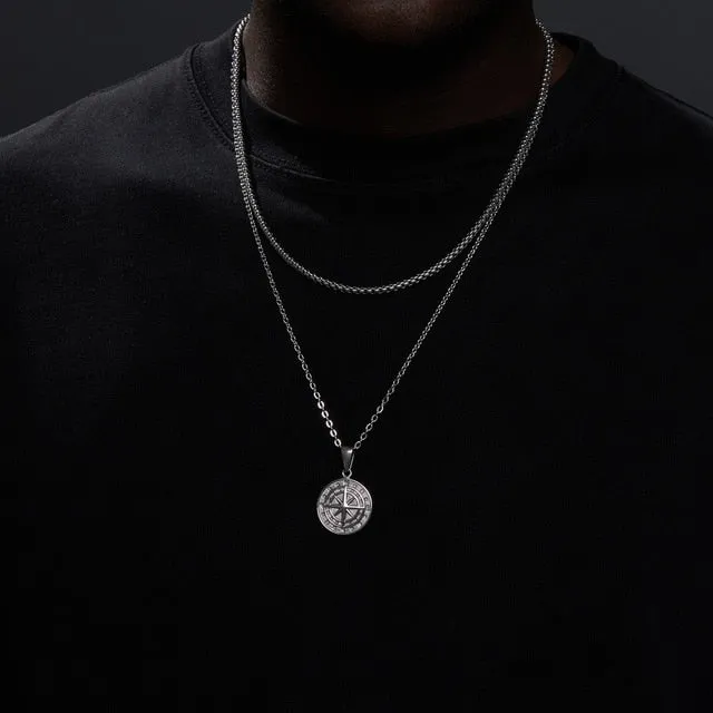 Vnox Layered Necklaces for Men