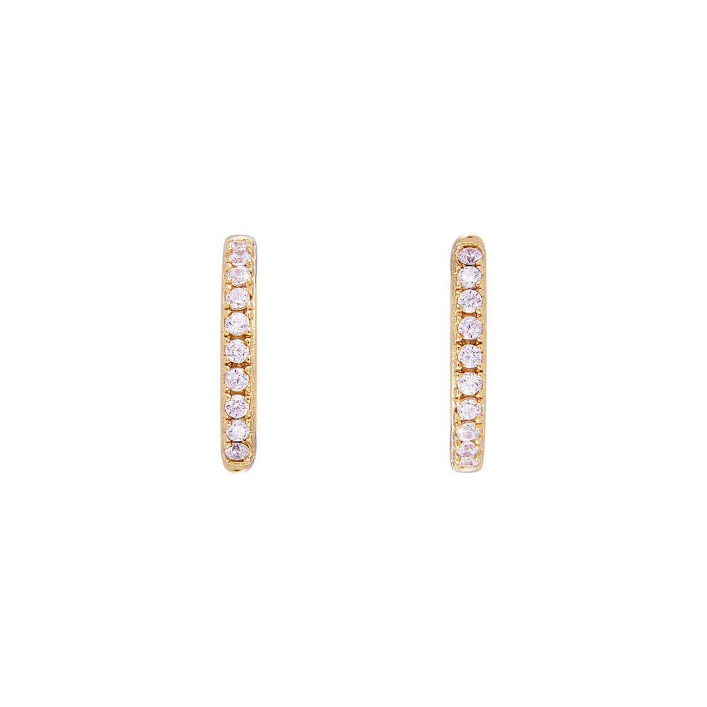 WHITE PAVE MIDI HOOPS