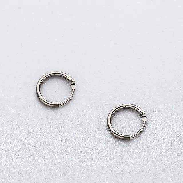 Women's 925 Sterling Silver Smooth Round Hoop Earrings