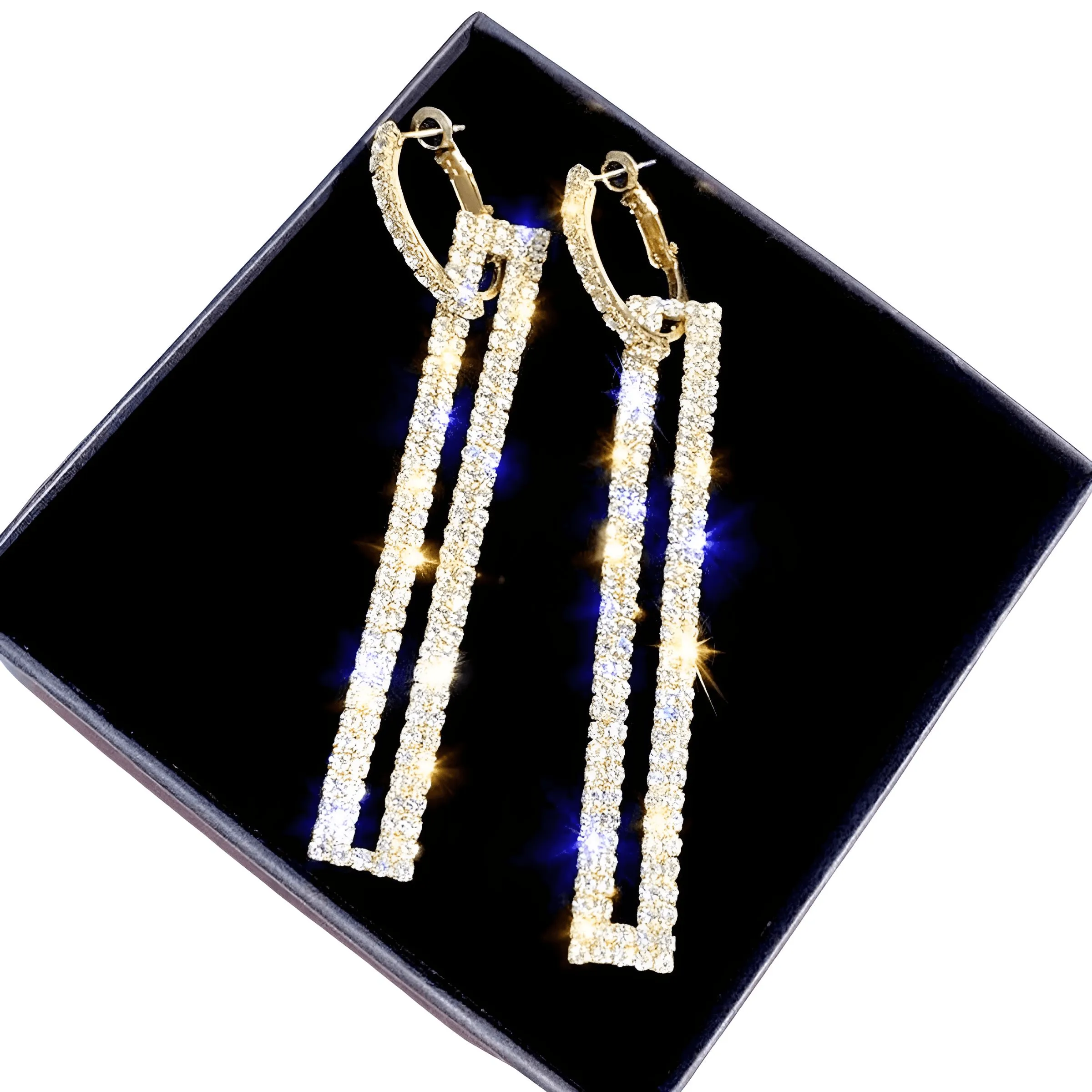 Women's Long Geometric Drop Earrings