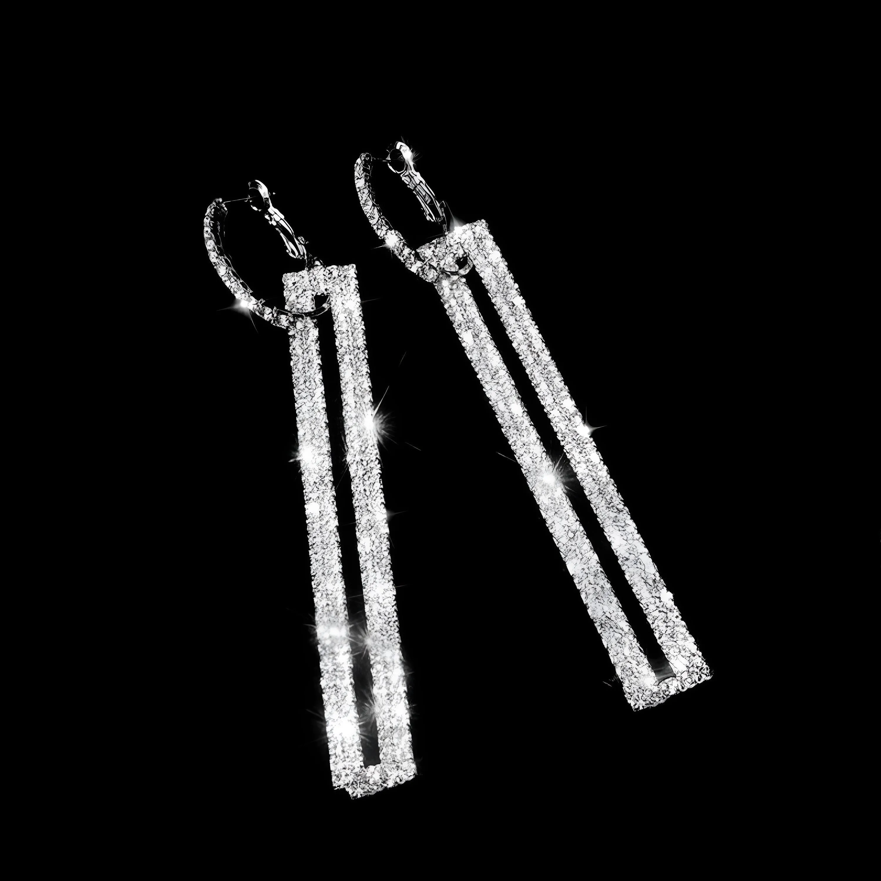 Women's Long Geometric Drop Earrings